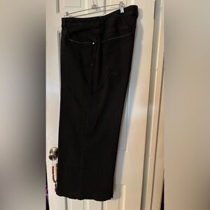 Warp + Weft black wide-leg jeans, 18W